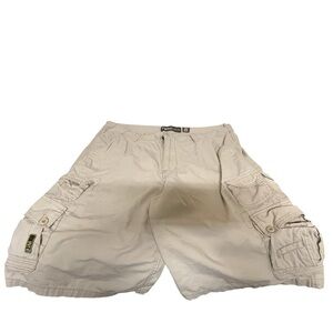 Ecko Unltd Men's Cargo Shorts in Cream Size 40
